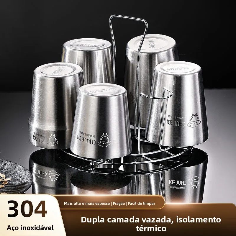 thickened-double-layer-304-stainless-steel-beer-cup-heat-insulation-coffee-cup-anti-scalding-dining-simple-style-water-cup