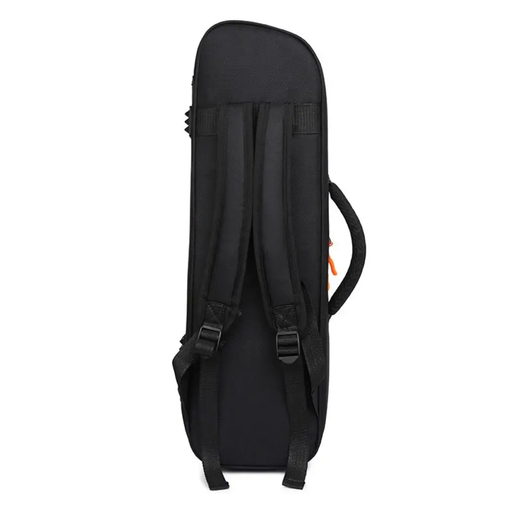 Bolsa negra de trompeta para instrumentos musicales, mochila gruesa impermeable de tela Oxford, piezas de instrumentos de latón, estuche de almacenamiento suave