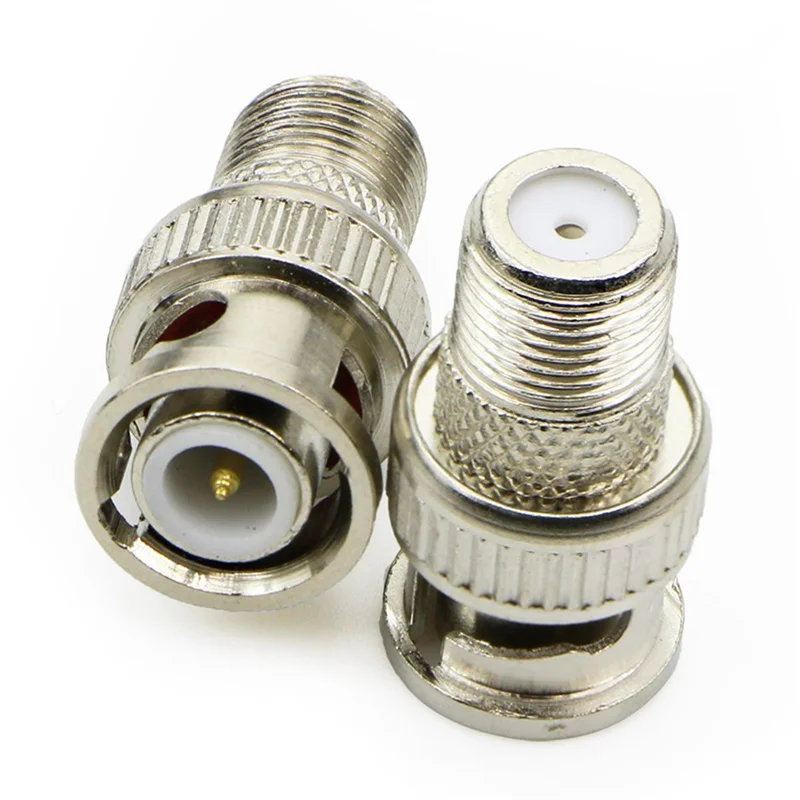 

80Pcs BNC Male Plug To F Female Jack Adapter Coax Connector Coupler Adapters CCTV Camera (80PCS)-B61B