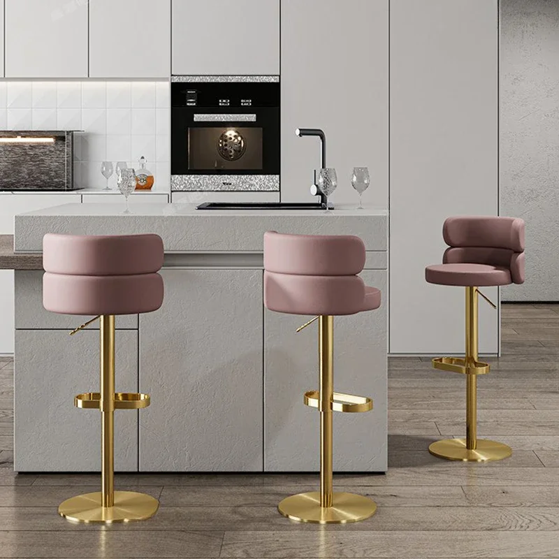 

Adjustable Metal Bar Chairs Round Quality Trendy High Swivel Salon Bar Chairs Nordic Minimalist Taburete Cocina Home Furniture