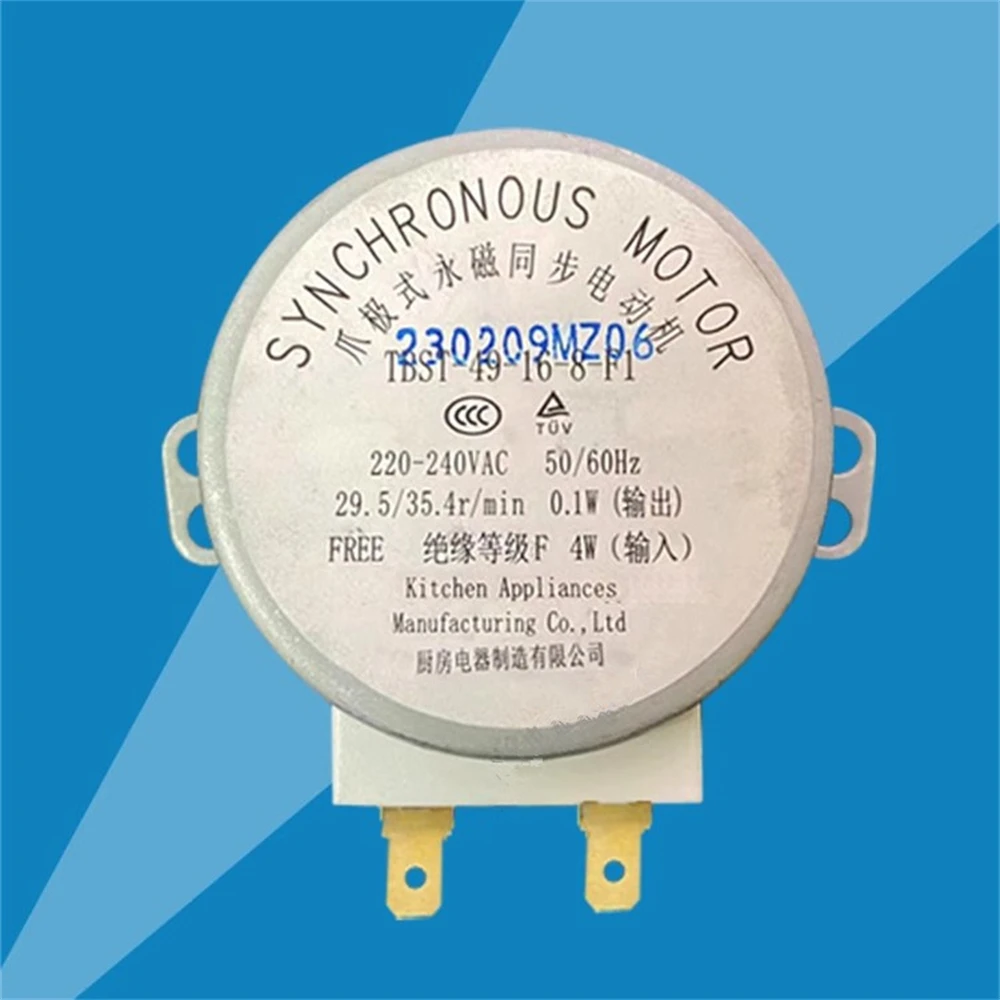 1 buah Motor meja putar untuk Midea microwave oven tiang cakar magnet permanen motor sinkron sumbu persegi pengganti TBST-49 Repai