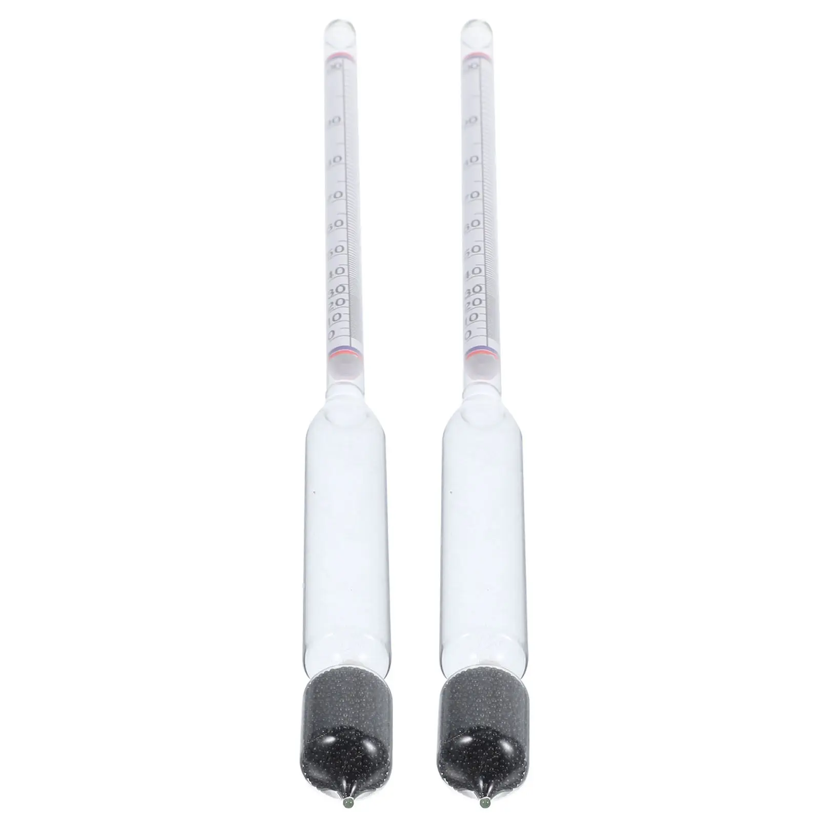 2Pcs Professional Glass Alcohol Tester Hydrometer for Distilling Brewing Spirits Alcohol Content Measurement Home Brewing Kit