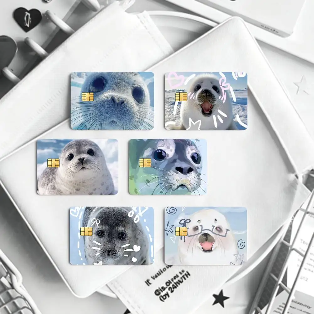 Cute Seal Sea Card HD Stickers Game Card Decal Card Matte Film Skin Small Chip Waterproof