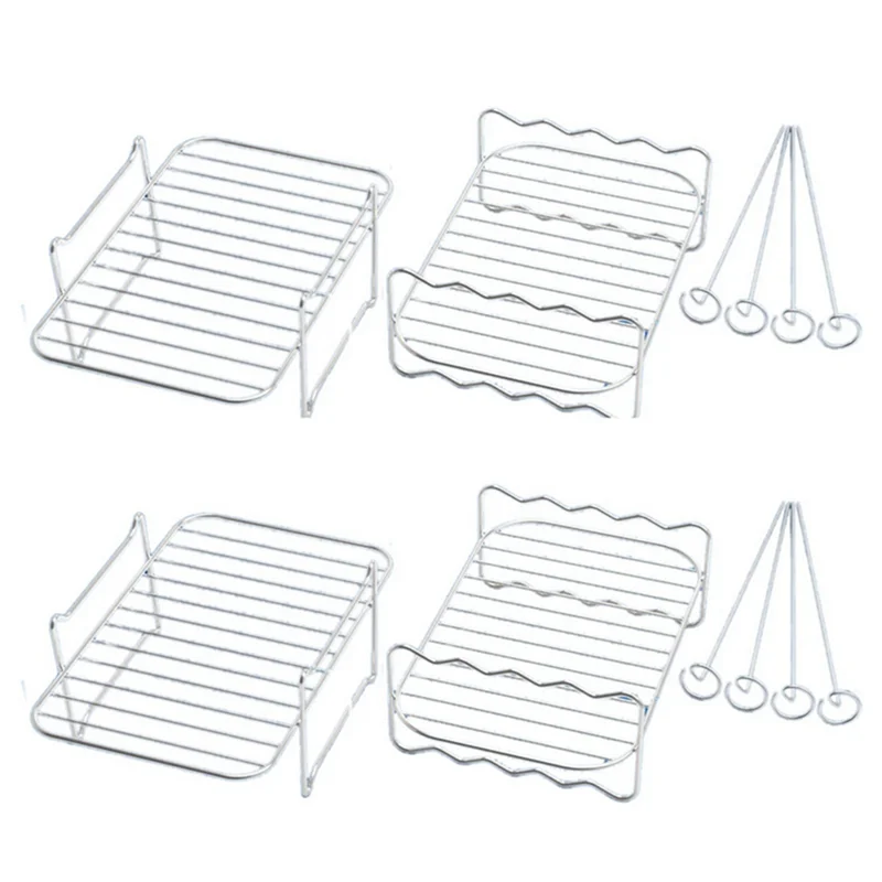 

【PASSIONE】2X подставка для фритюрницы с двумя корзинами, многоуровневая подставка для фритюрницы, для фритюрницы Ninja Foodi DZ201 DZ40 с двумя корзинами