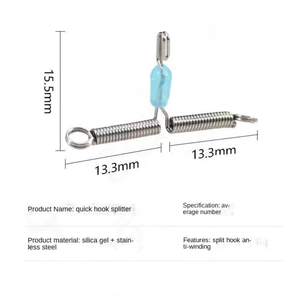 التوازن الحفارات السنانير خيط صنارة الصيد الفضاء التشعب هوك مزدوج سلك المشبك قوة التفريغ قواطع جهاز ثمانية نوع قطب #6