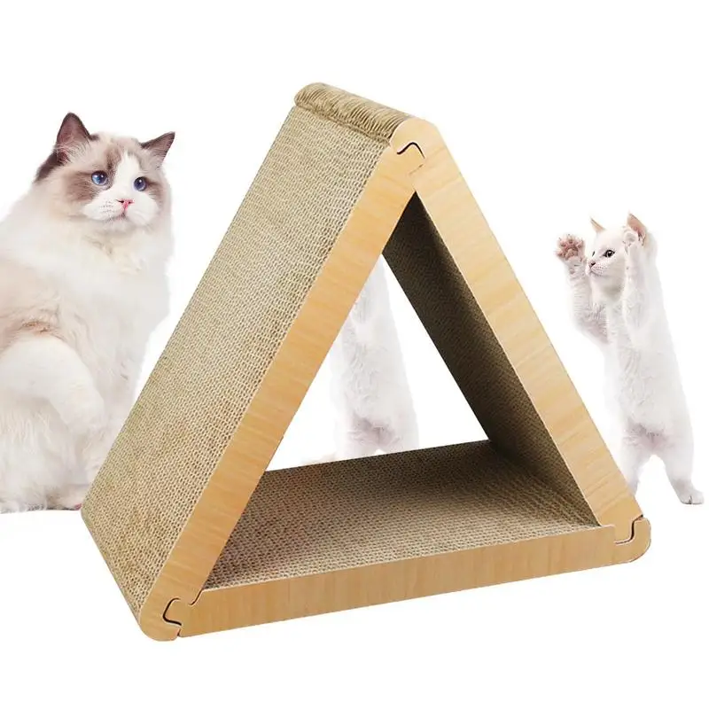 

Scratchers Pads For Indoor Cats Corrugated 6-Sided Triangular Scratch Pad Pet Playing Supplies For Entertainment For Game Room