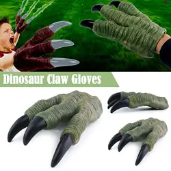 Cosplay Dinosaur Soft Claw Gloves Props for Kids Battle Play Model Halloween Werewolf Hands Kids Toys Trick Prop Children Gifts