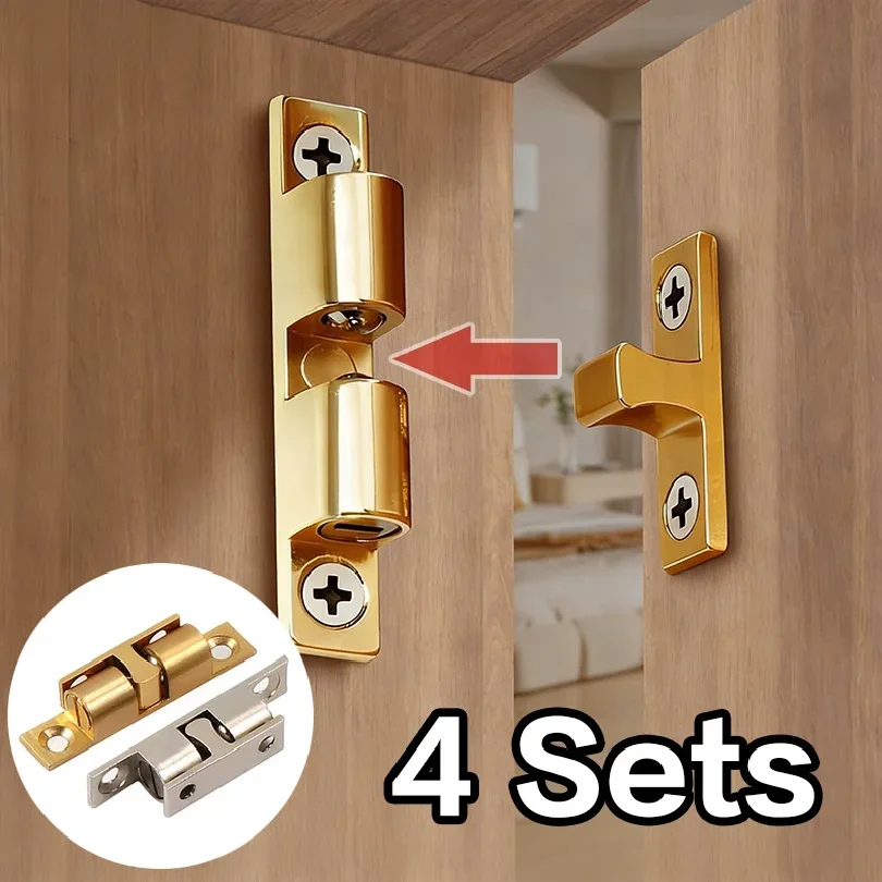 Furniture Cabinet Door Double Roller Catch Latch Adjustable Tension Brass Roller Catch Closet Cupboard Door Hardware