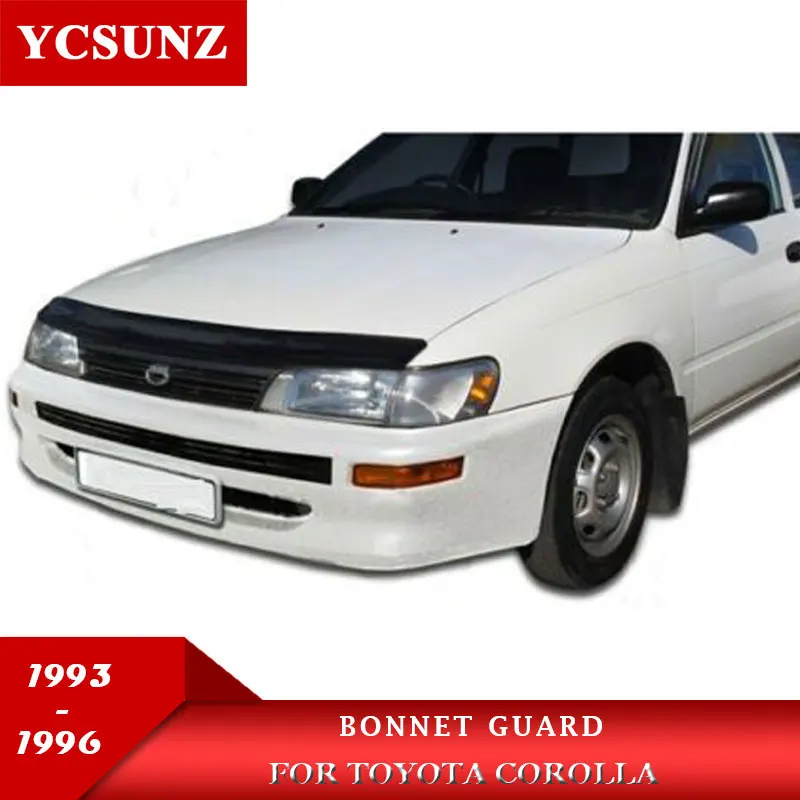 

Black Bonnet Guard For Toyota Corolla 1993 1994 1995 1996 Accessories Bug Shield Tinted Bonnet Protectors