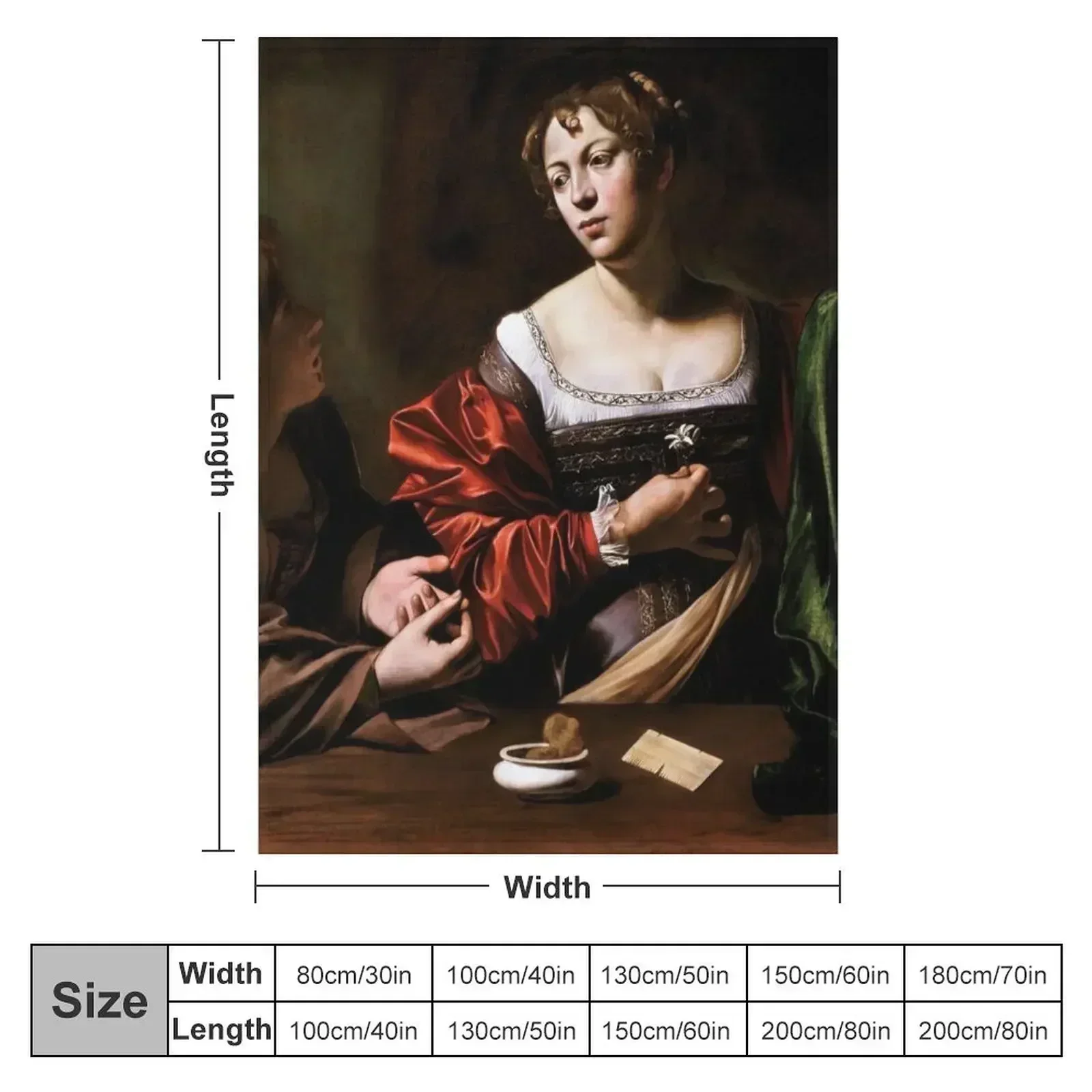Martha and Mary Magdalene by Caravaggio (c 1598) Throw Blanket heavy to sleep Stuffeds Fashion Sofas Cute Plaid Blankets