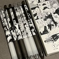 6Pcs Jujutsu Kaisen Stationery 0.5mm Gel Ink Pen Anime Satoru Ballpoint Pen for School Office Supplies Writing Gel Pens Toy Gift