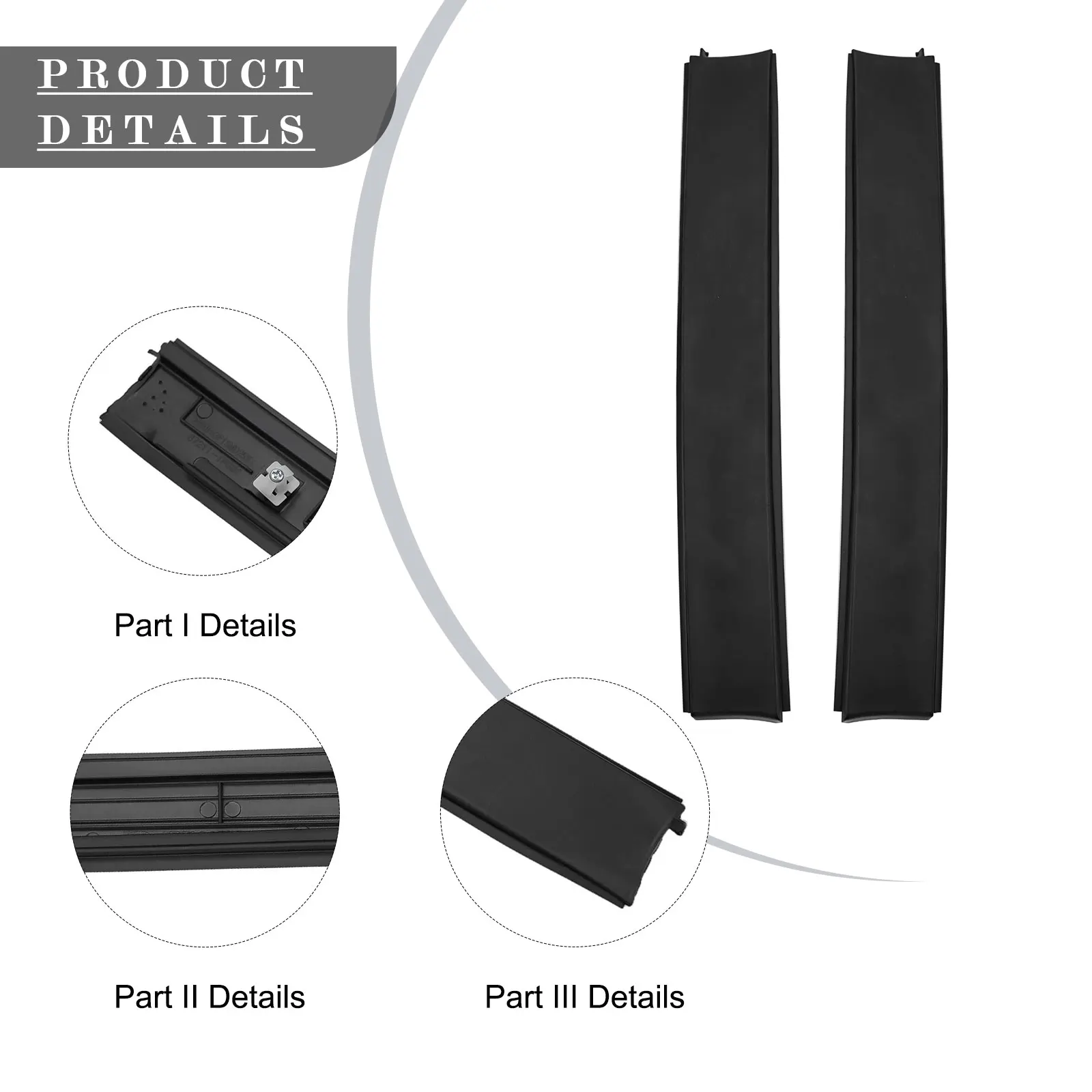 

Replacement Roof Water Strip Covers 2x for Kia For Sportage 2005 2010 ABS Front Left Right Parts 872101F001 872201F001