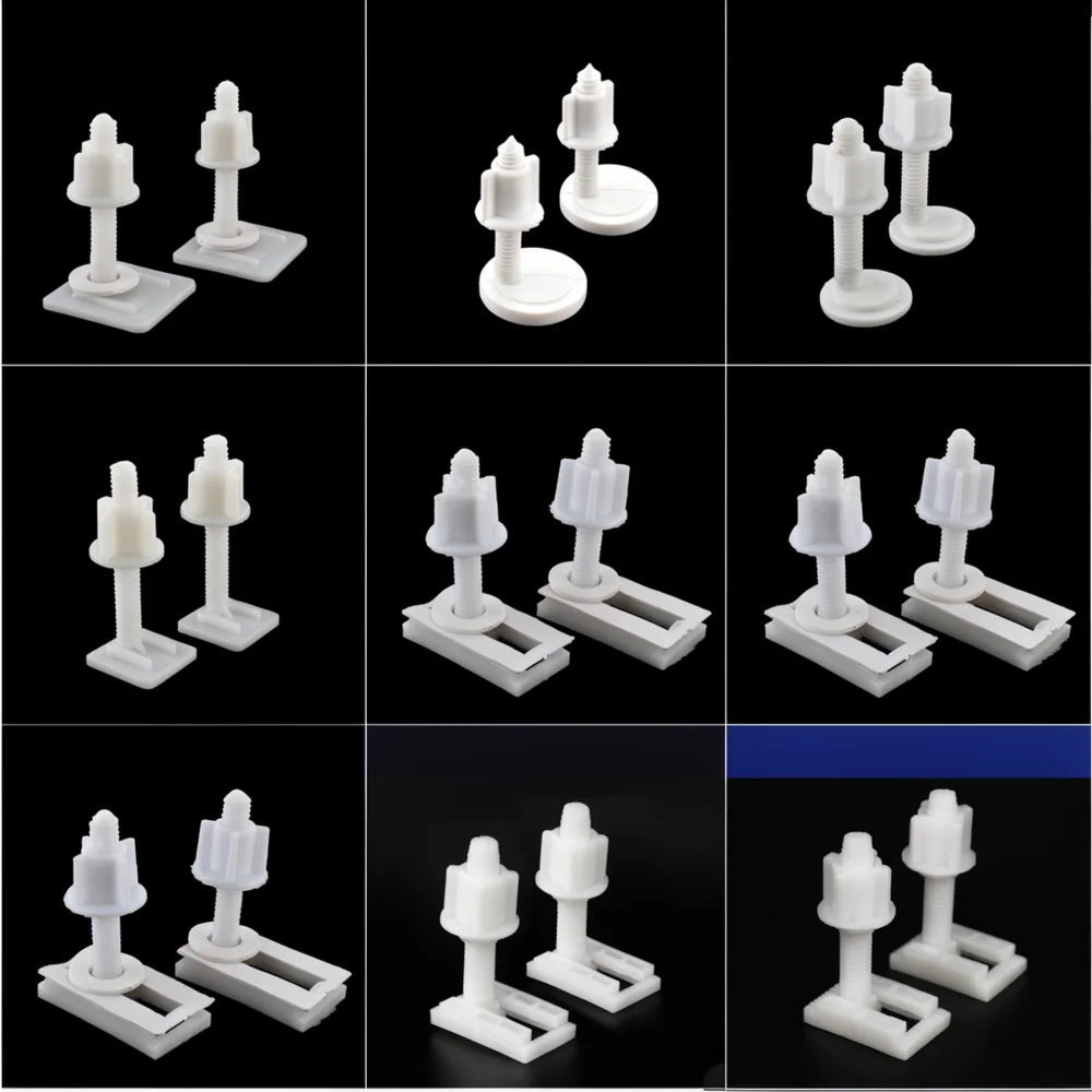 Universal Toilet Seat Hinge Repair Kit Expanding Rubber Screw Bolts Fast Release Hardware For Mounting Secure Bathroom Fixings