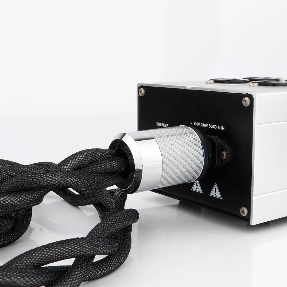 AT-002 HiFi Audio Amplifier Decoding US Rhodium-plated Power Cable 5N OCC Silver-plated EU Power Cable