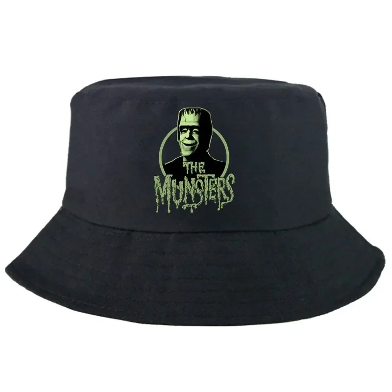 The Munsters Bucket Hat Summer Foldable Bucket Hat Man Women Unisex Streetwear Harajuku Outdoor Sunscreen Fishing Hunting Cap