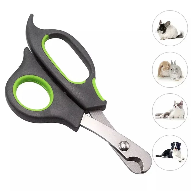 New Stainless Steel Pet Nail Clippers Claw Trimmer Small Animals Nail Grooming Clipper For Dog Cat 1pcs Cat Nail Clipper