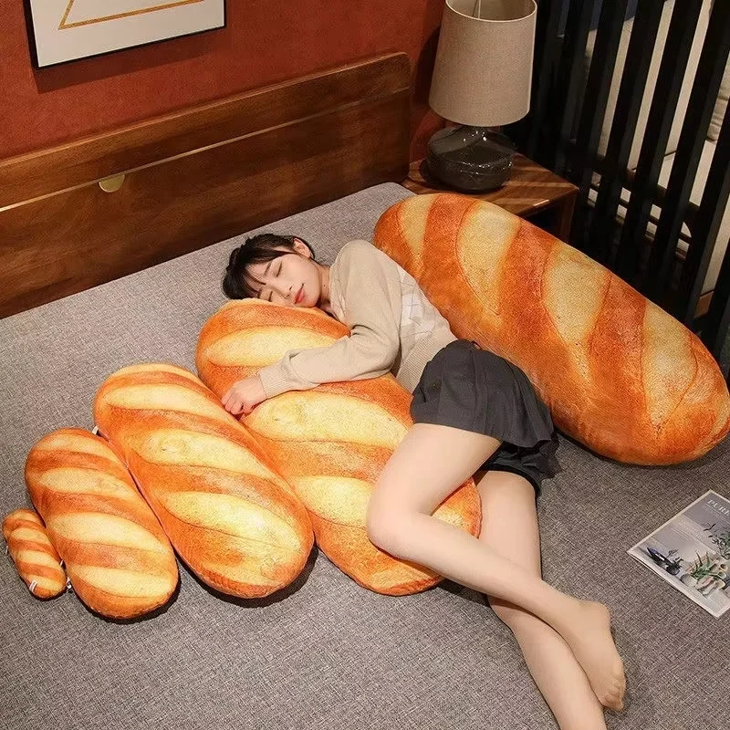 20-100cm Butter Bread Plush Pillow Oversized Simulated Bread Cushion Anime Character Soft Bag Delicious Food Cushion Toy Gift