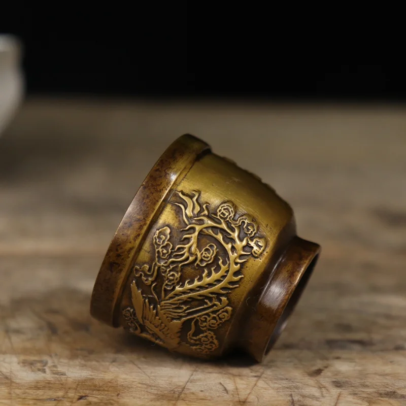 Copper, tea, brass liquor, traditional wine utensil, dragon and phoenix, water cup