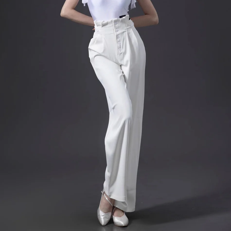 

Button and High Waist Design Pants Female Latin Dance Dress for Women Samba Ballroom Dancewear Stage Costumes NY71 107