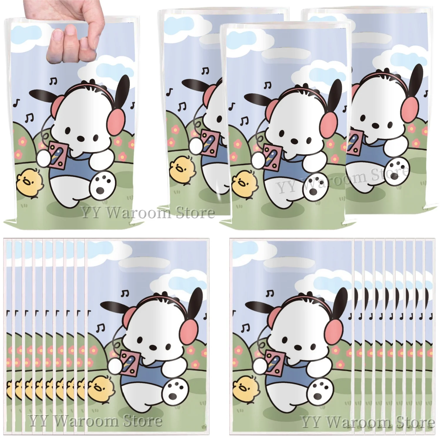 Pochacco bolsas de regalo de cumpleaños Pochacco caja sorpresa botín Guess Goodie bolsa de dulces suministros de Baby Shower regalos de recuerdo de fiesta para niños