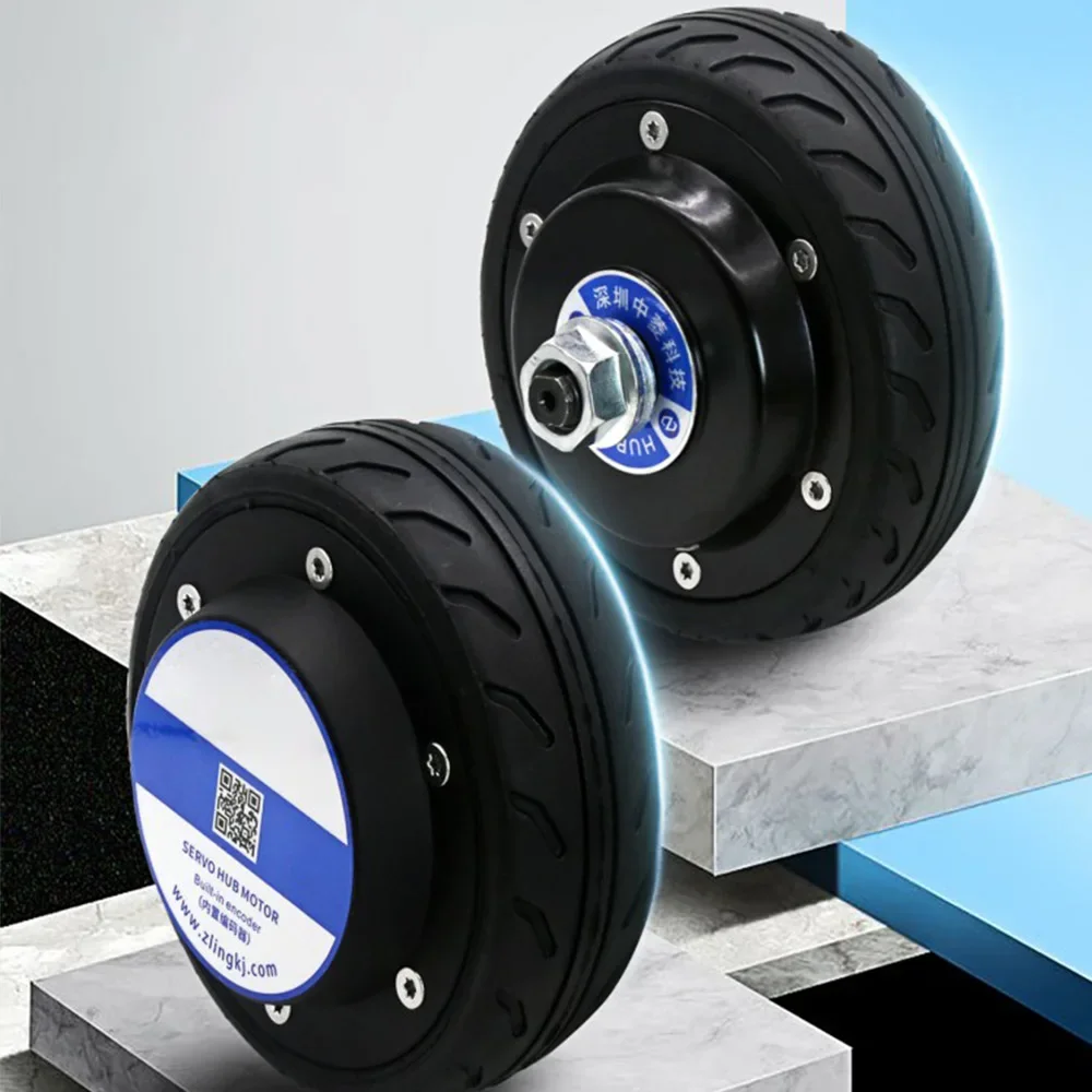 24 В 5-дюймовый мотор-концентратор колеса, одно- и двухосный сервопривод, управление один-два, автобус CAN, робот для доставки еды, новинка 2025 года