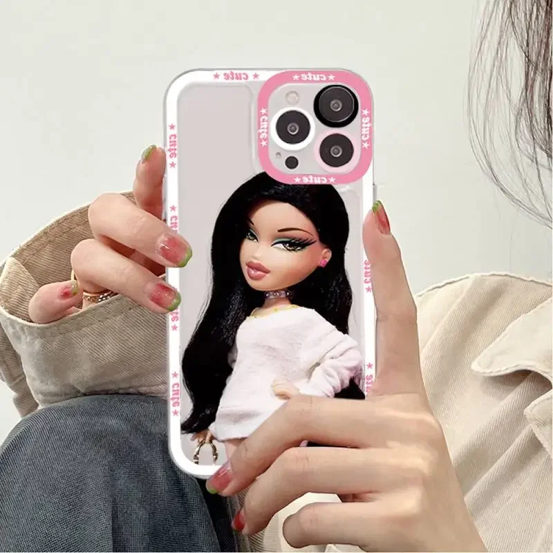 Cute Bratz Doll Phone Case for iPhone 11 12 13 14 15 16 Pro Max Mini Plus 7 8 SE X XS XR Phone Cases