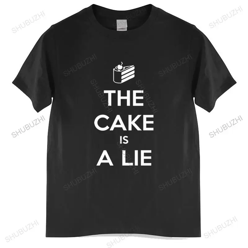 T-shirt men O-neck hot sale The Cake Is A Lie T-shirt New Printed Portal T Shirt Men male cotton tee-shirt bigger size