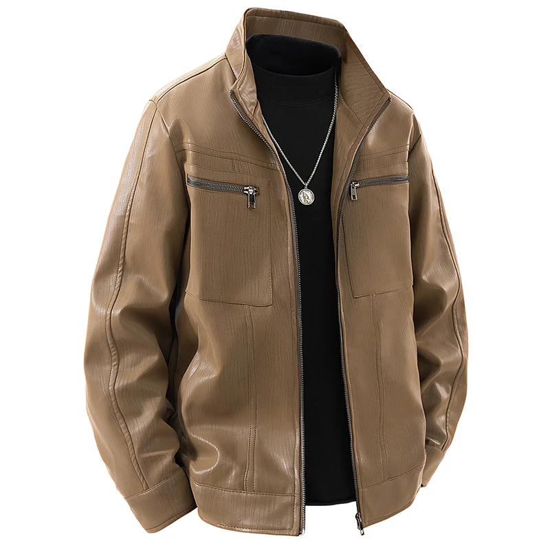 

Мужские куртки для рыбалки на открытом воздухе, ветрозащитная теплая куртка из искусственной кожи, американские модные крутые стильные мотоциклетные куртки на осень-зиму