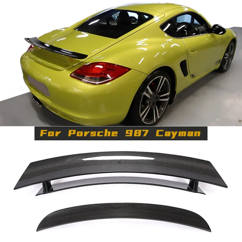 

For Porsche 987 Cayman 2005 - 2012 Car Rear Trunk Boot Lip Wing Spoiler Carbon Fiber Rear Trunk Spoiler Wing