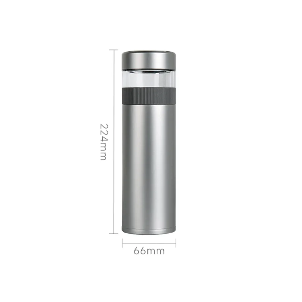 Funjia Pure Titanium Temperature Display Tea Separation Cup 520ML Capacity Portable Double-layer Thermos Cup 44℃ 6 Hours