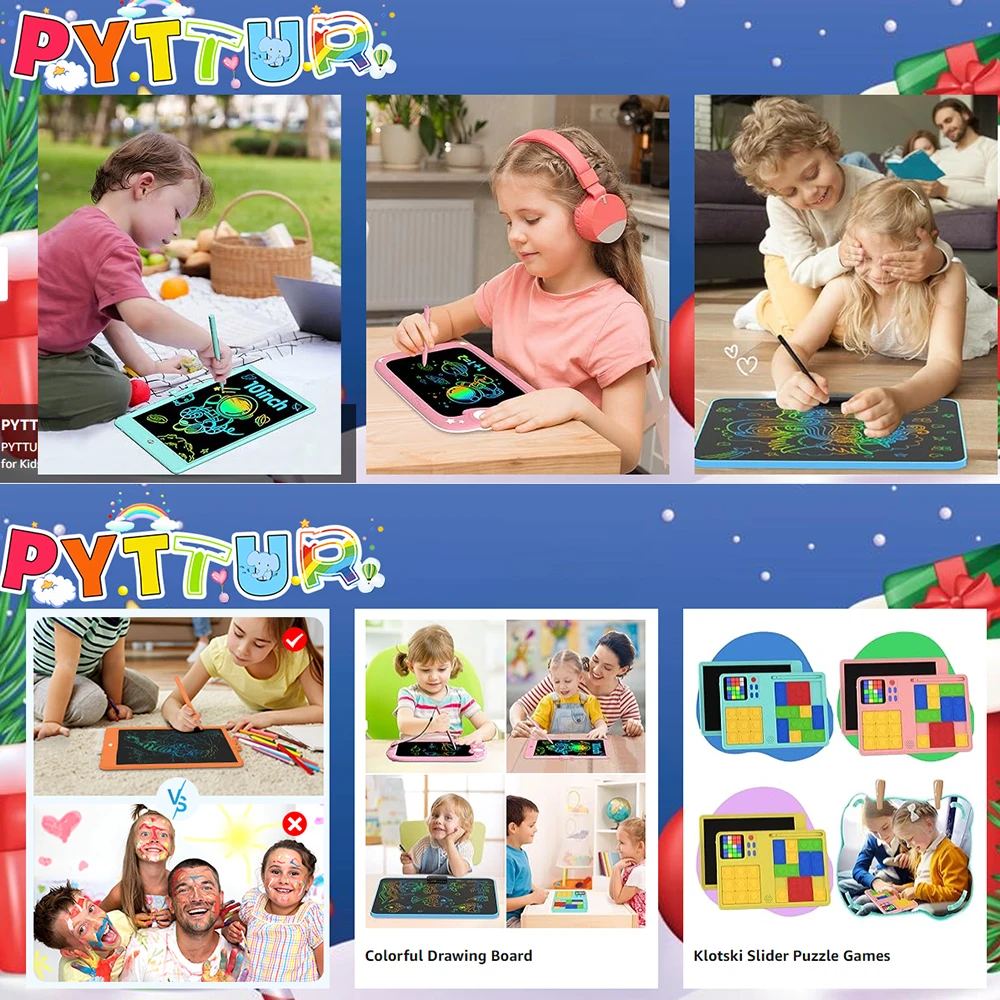 Super Slide Puzzle Game Montessori LCD, tablette d'écriture, 2 en 1, 3 ans et plus, planche à dessin, jeux de voyage, jouets d'apprentissage, cadeaux pour enfants