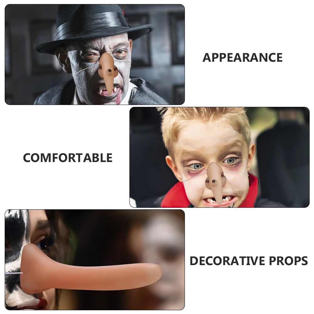 

2 Pcs False Nose Fake Halloween Accessories Costume Props Rubber Photo Photoshoot