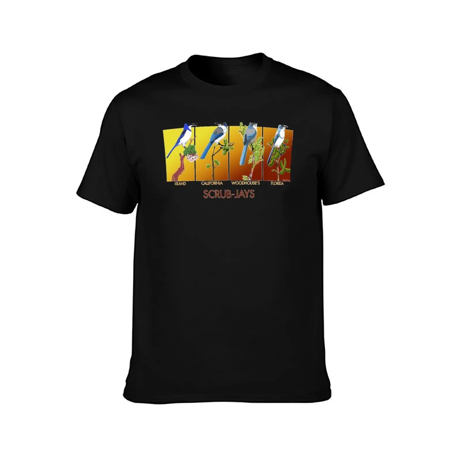 Scrub-Jays T-Shirt Creative Graphic Tee Shirt T-Shirt
