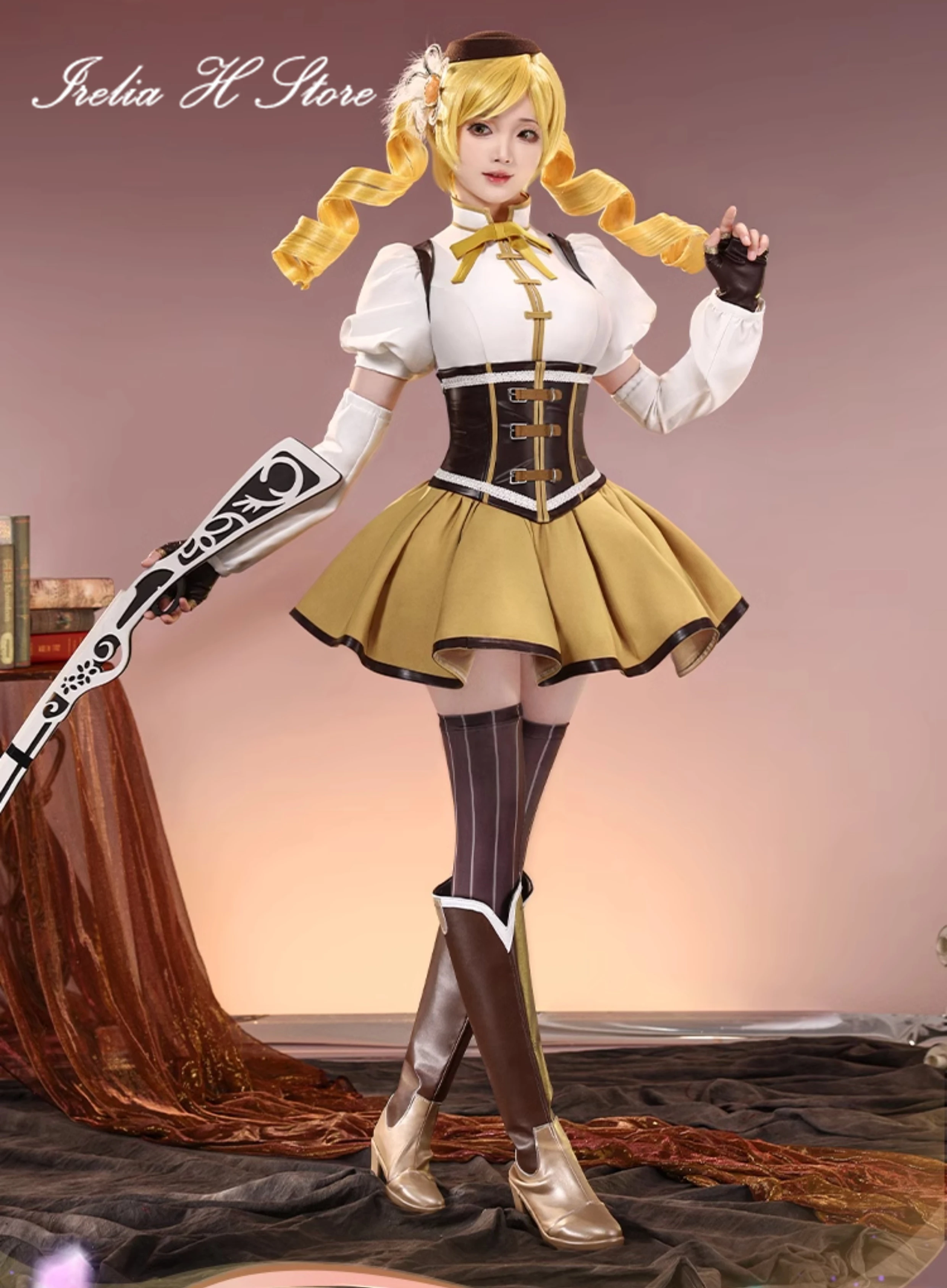 Irelia H Store Tomoe Mami Form Puella Magi Madoka Magica Cosplay Costume Anime Tomoe Mami Combats Dress Female Halloween Costume