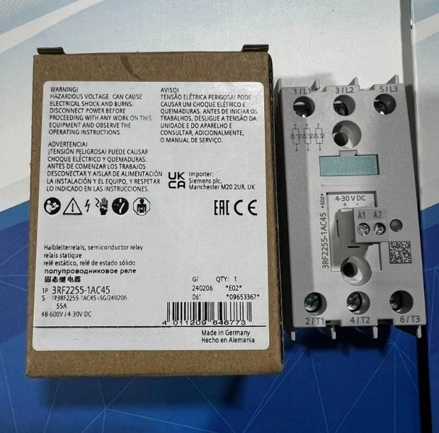

Brand new orignial 3RF2230-1AC45 3RF2255-1AC45 Semiconductor relay Fast delivery