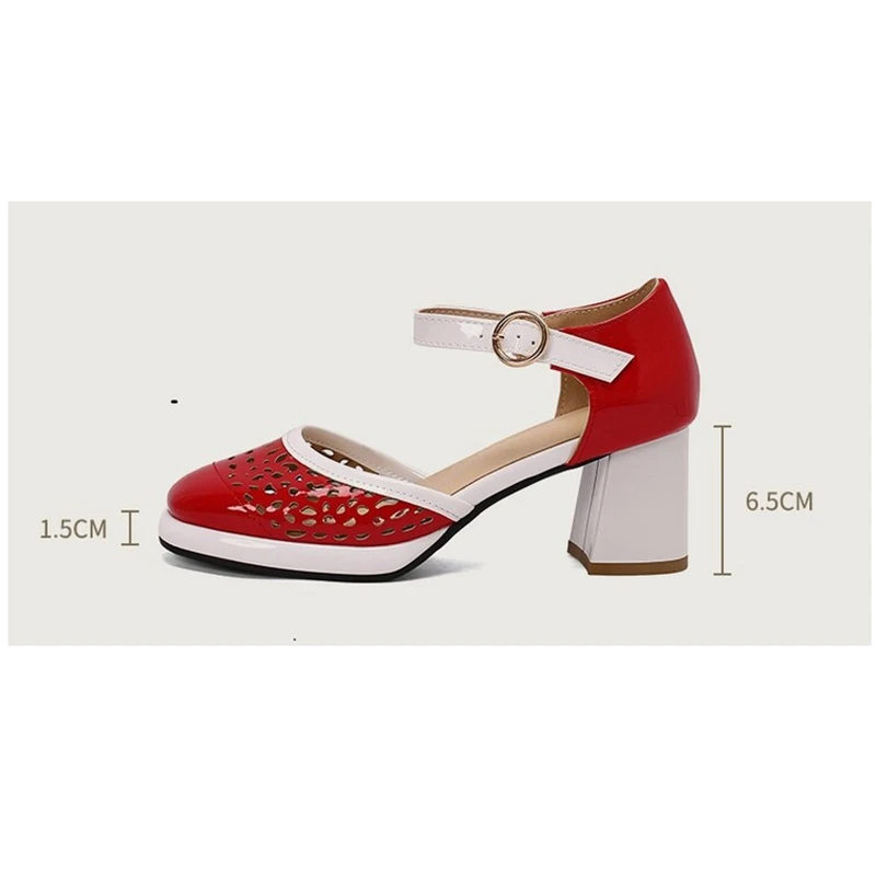 

ORCHALISA/летние элегантные женские сандалии с закрытым носком, туфли на каблуке 6,5 см с ремешком на щиколотке и пряжкой, большой размер 40, 41, 42, 434, 45, 46 47 48