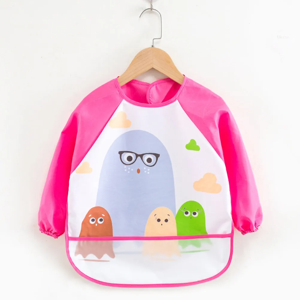 

3 Pcs Toddler Art Apron Paint Cartoon Aprons Baby Bibs Girls Smock Kids Children's Drawing Clothes