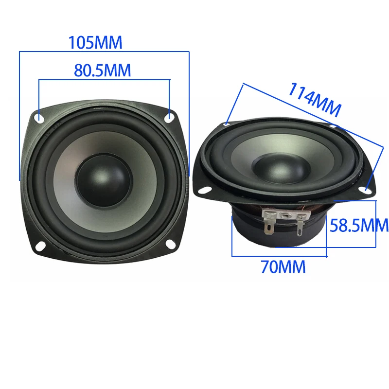 1 Stuks 4 Inch Waterdichte Mid Woofer Speaker 4 Ohm 8 Ohm 30W Pp Potted Home Gazon Audio Broadcast Systeem Muziek Geluid Luidspreker Diy