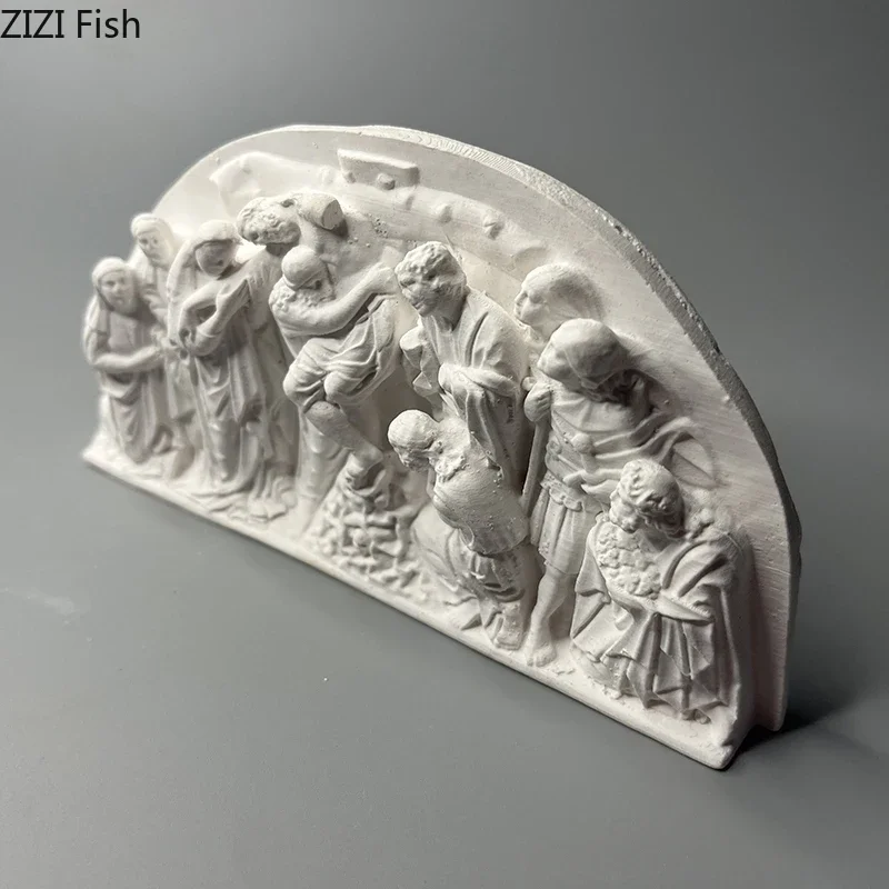 Roman Figures Relief Stereoscopic Printmaking Arch Plaster Desk Statue Decoration Characters Sculpture Room Aesthetic Decor