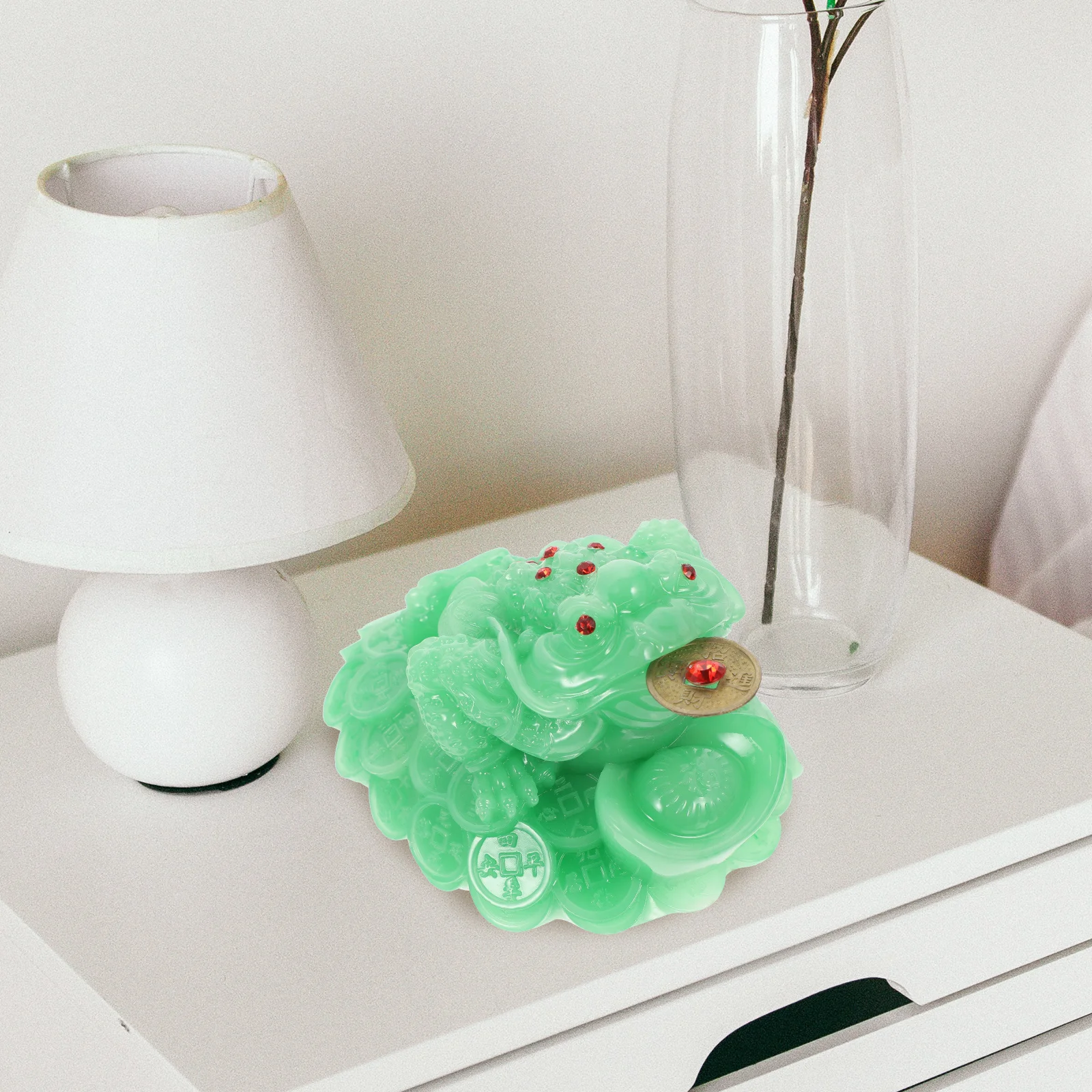 

Chinese Luck Toad Statue Resin Wealth Frog Thriving Business Desktop Ornament Money Toad Decoration Home Gifts