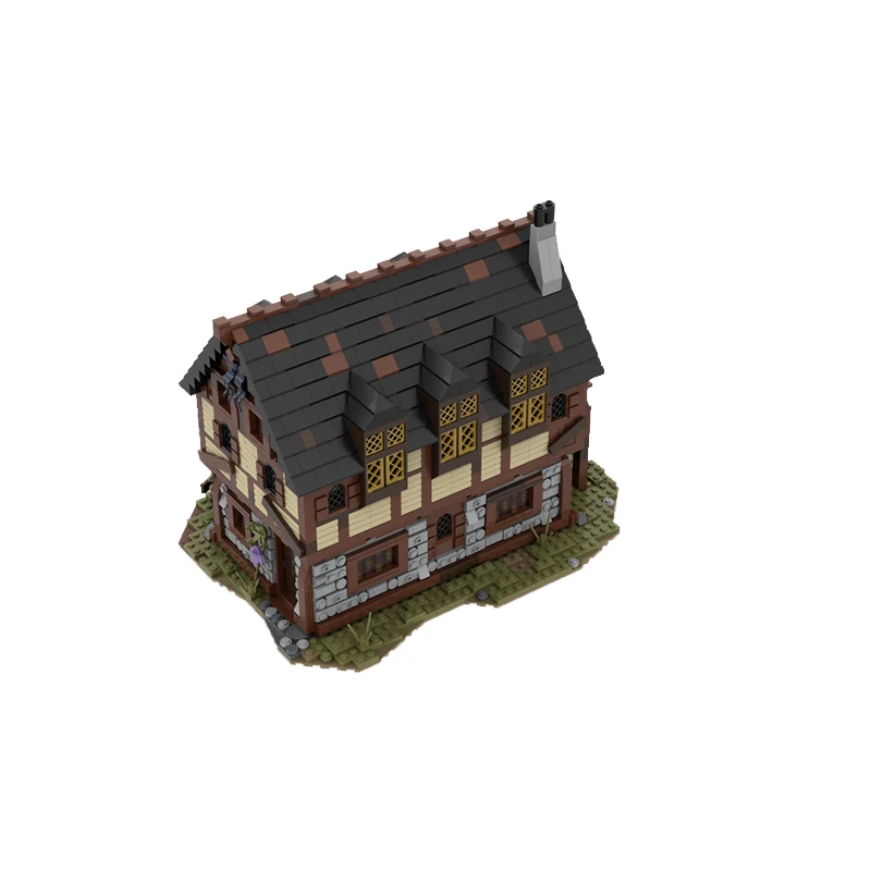 3124 قطعة من مكعبات البناء المعيارية القابلة للتخصيص بتصميم منزل تاجر ومزرعة، لعبة تعليمية إبداعية للتجميع الذاتي، هدية