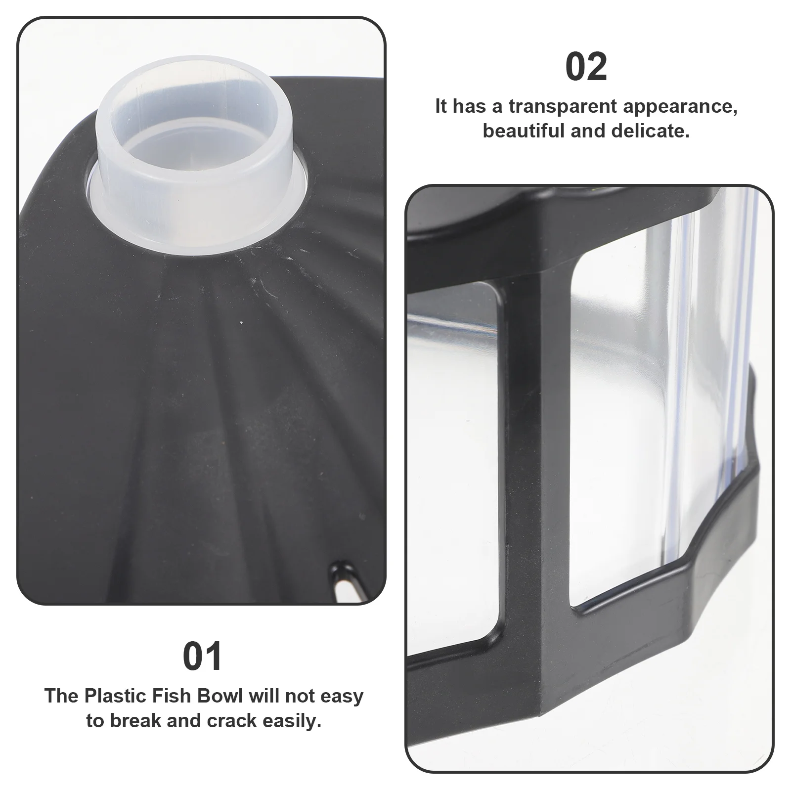 

Small Betta Fish Tank Portable Plastic Fish Bowl Transparent Desktop Aquarium Tank Goldfish Bowl Aquariums Tanks