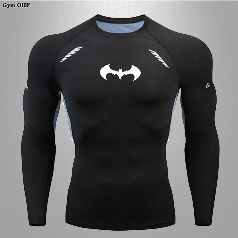 Men\'s T-shirt Running Sport T Shirt Men Compression Fitness Top Tee Quick Dry Tight Training Gym Sport Running Shirts Men Jersey