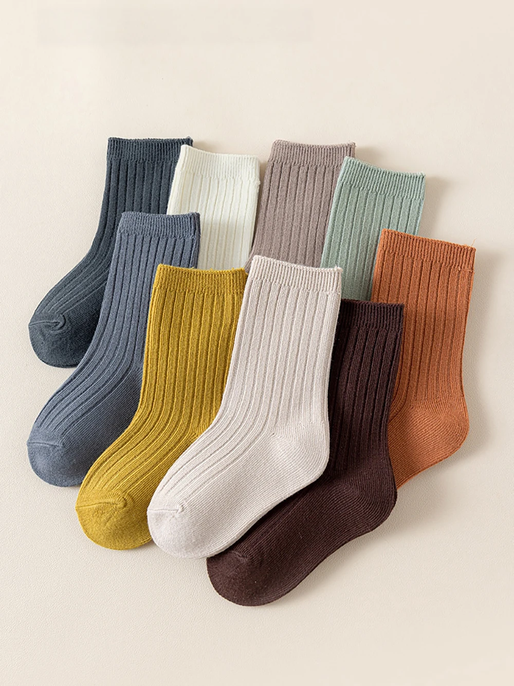 5 Pairs a Lot Children's Socks 0-5T Solid Color Kids Socks Comfortable Socks for Girls Autumn Child Socks