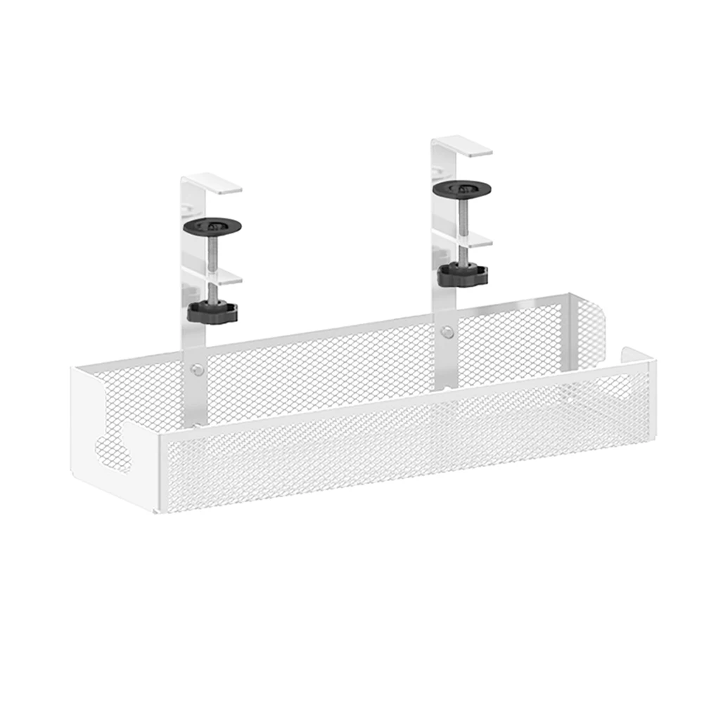 منظم سلك مثبت على المشبك تحت المكتب بدون حامل إدارة أسلاك الحفر منظم سلك سلك لإدارة شرائط الطاقة للكابلات #5