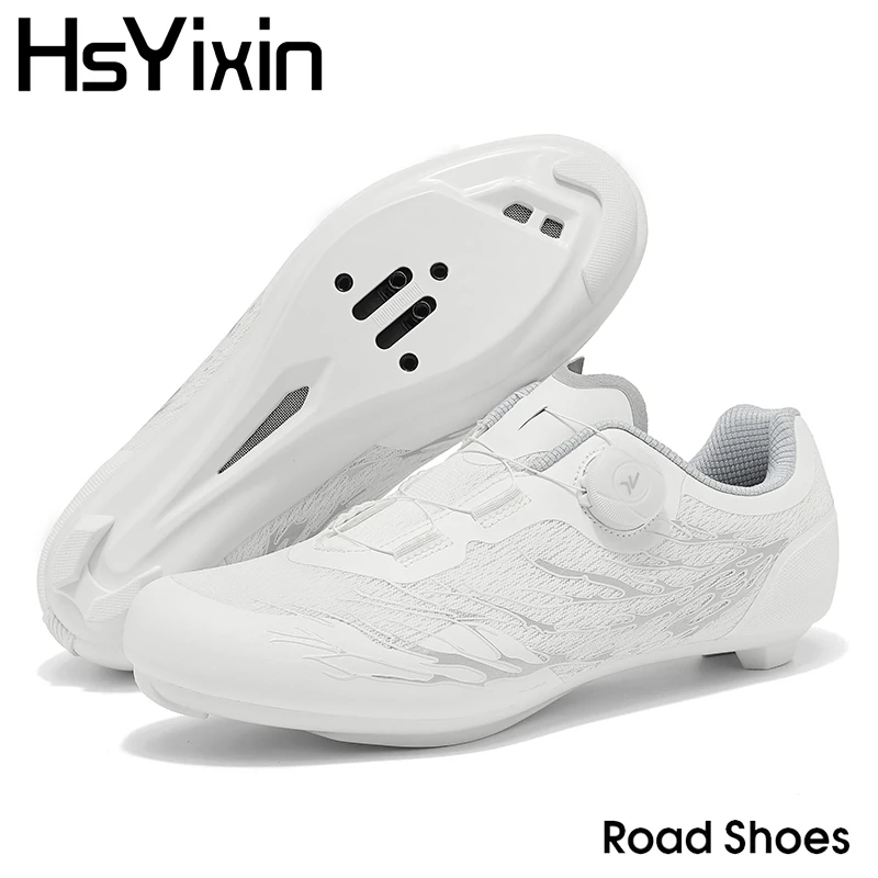 

Men Women Cycling Shoes Road Bike Lockable Non-slip Breathable Rubber Sole Flat Cycling Shoes for MTB And Road Bike Training