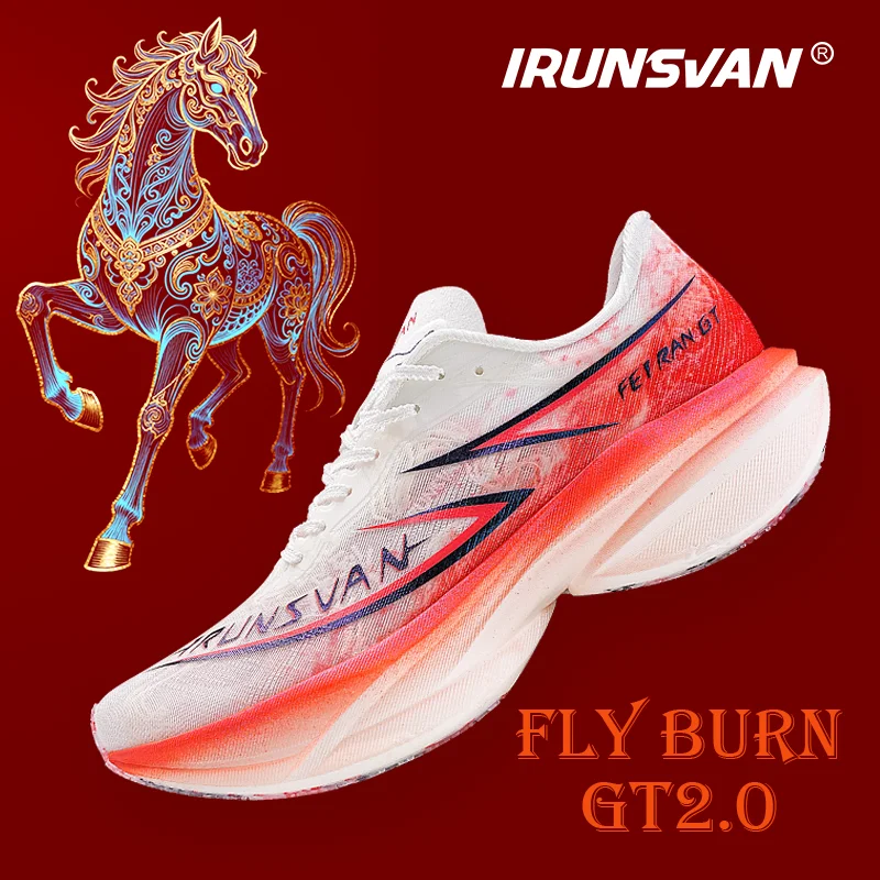 IRUNSVAN GT2.0 Full Palm T800 Carbon Plate Running Shoes Professional Marathon Sports Shoes Shock Absorbed Track and Field Shoes