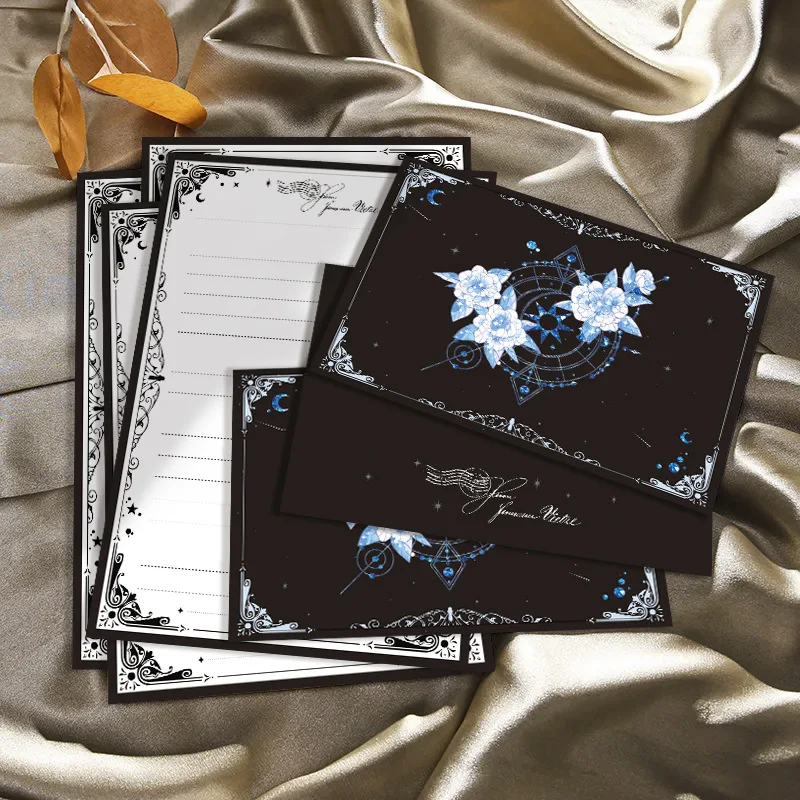 

4 Envelope Letter Set: Starry Handwritten Letters, Literary Confessions, Love Letters, Blessings, Message Letters, Envelopes