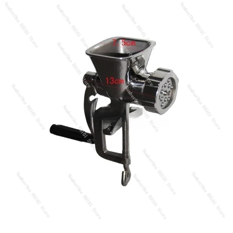 No.5 Food-Grade Stainless Steel Manual Meat Grinder, Home Use Sausage Maker, Square Duck Meat and Sausage Processing, Kitchen