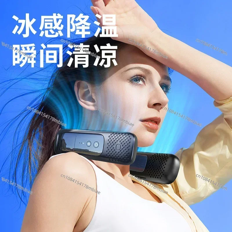 

Подвесной шейный вентилятор USB Маленький портативный портативный перезаряжаемый вентилятор для ленивой шеи безлистный зарядный вентилятор